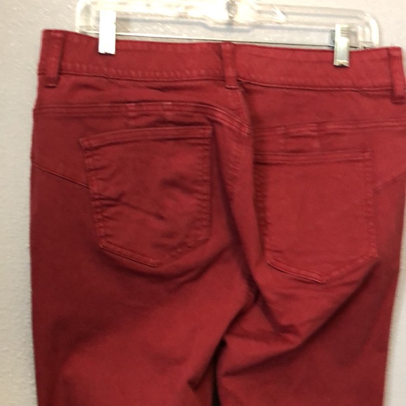 Torrid Bombshell Flare Super Soft High-Rise Jeans rhubarb red Women's 12R pants - Picture 9 of 14